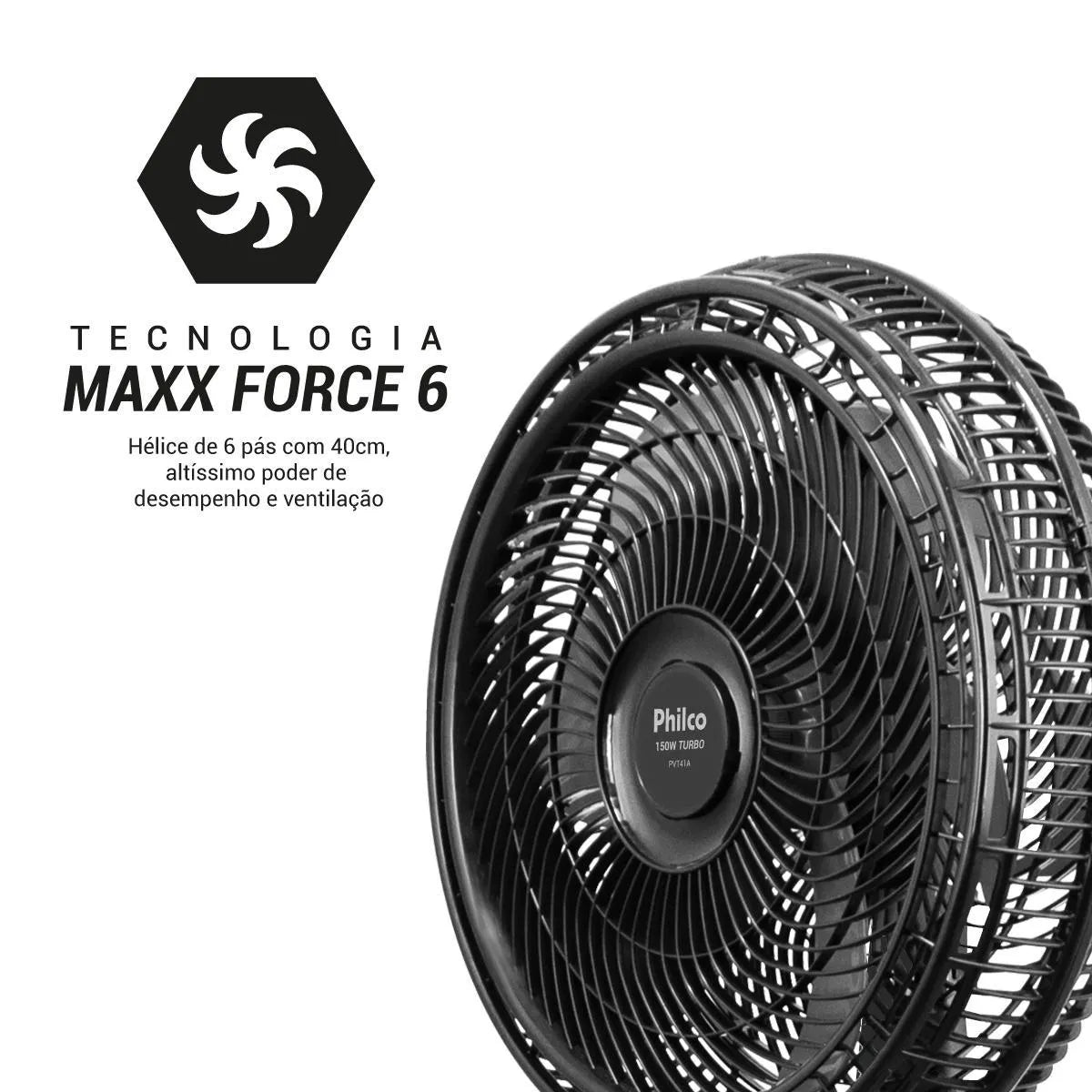 Ventilador 2 em 1 Philco PVT41A Tecnologia Maxx Force 150W