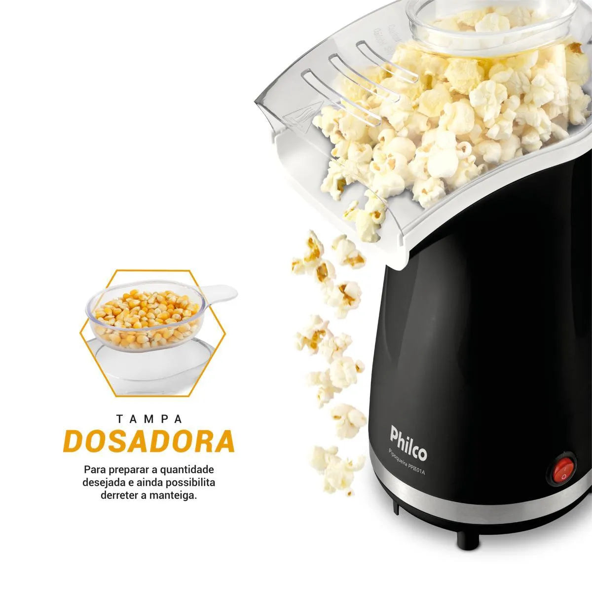 Pipoqueira Elétrica Sem Óleo Philco 1200W PPIE01A