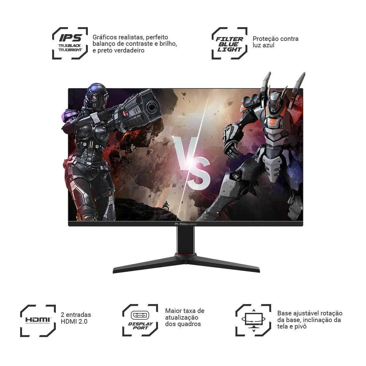 Monitor Gamer Philco 27" 180Hz Full HD Tela Plana PMG27M23T
