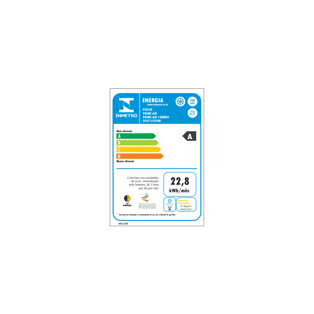 Ar-Condicionado 12000btus Prime Air Frio 12000TF