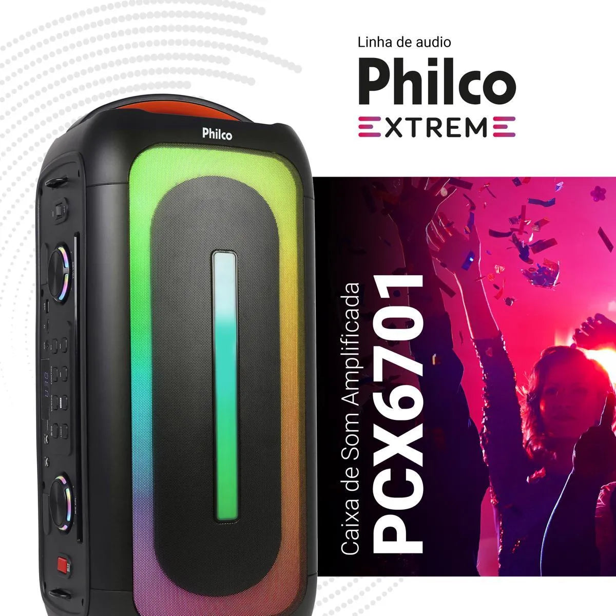 Caixa de Som Amplificada Philco Bluetooth 5.3 650W PCX6701
