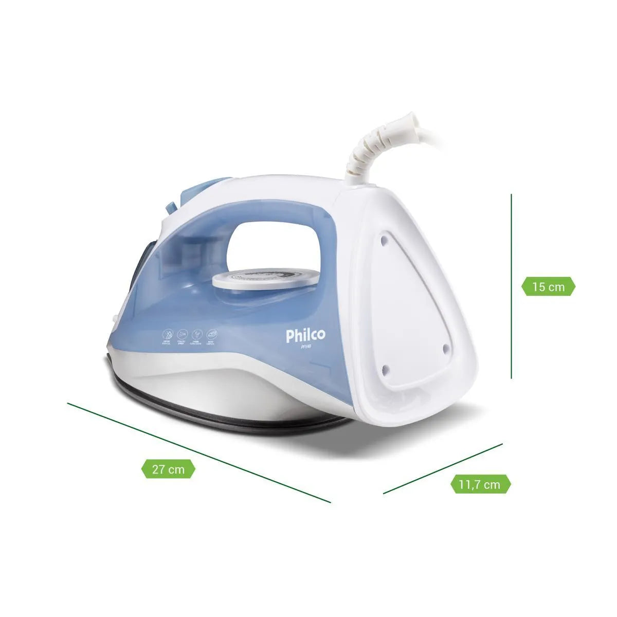 Ferro a Vapor Philco 245ml PFV40 Base Antiaderente