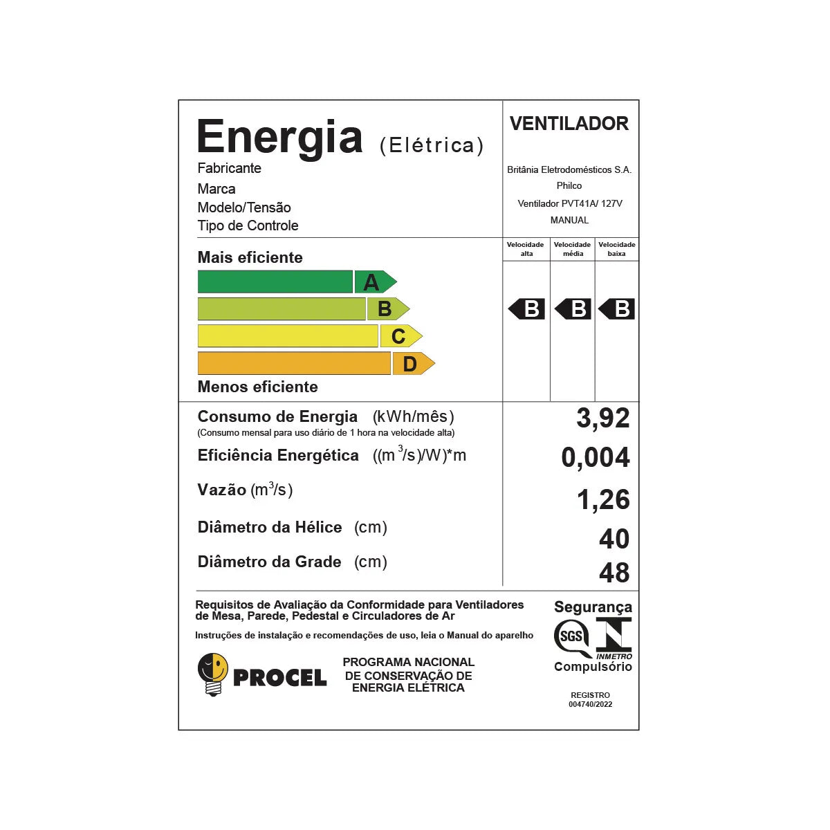 Ventilador 2 em 1 Philco PVT41A Tecnologia Maxx Force 150W