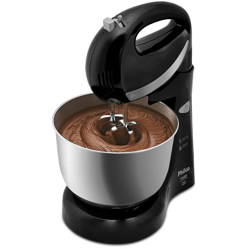 Batedeira Philco Paris Inox Duo Mixer Turbo 2 Preta