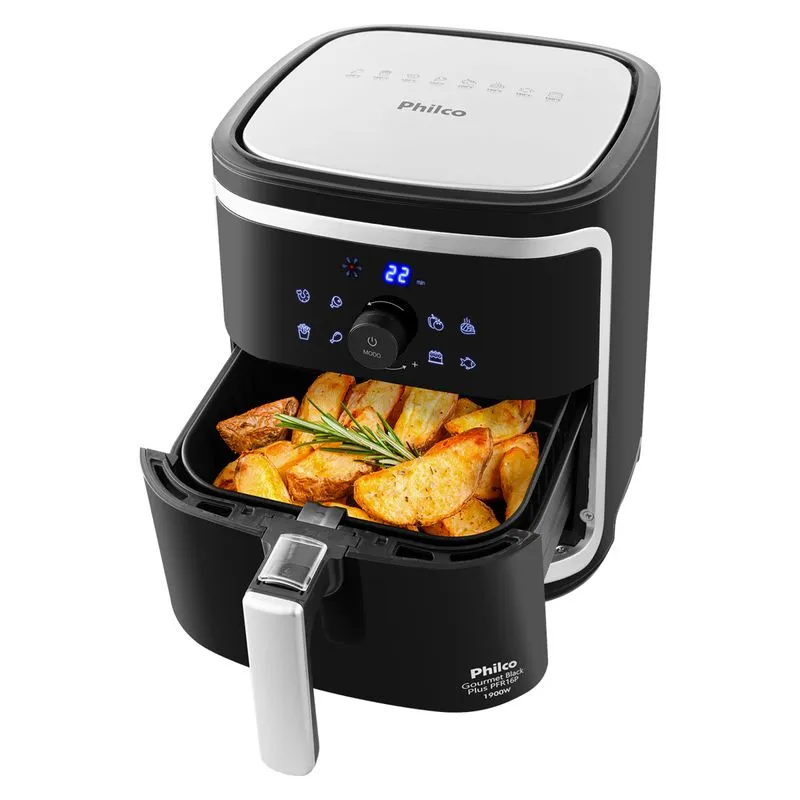 Fritadeira Air Fryer Philco PFR16P Gourmet Black Plus 1900W