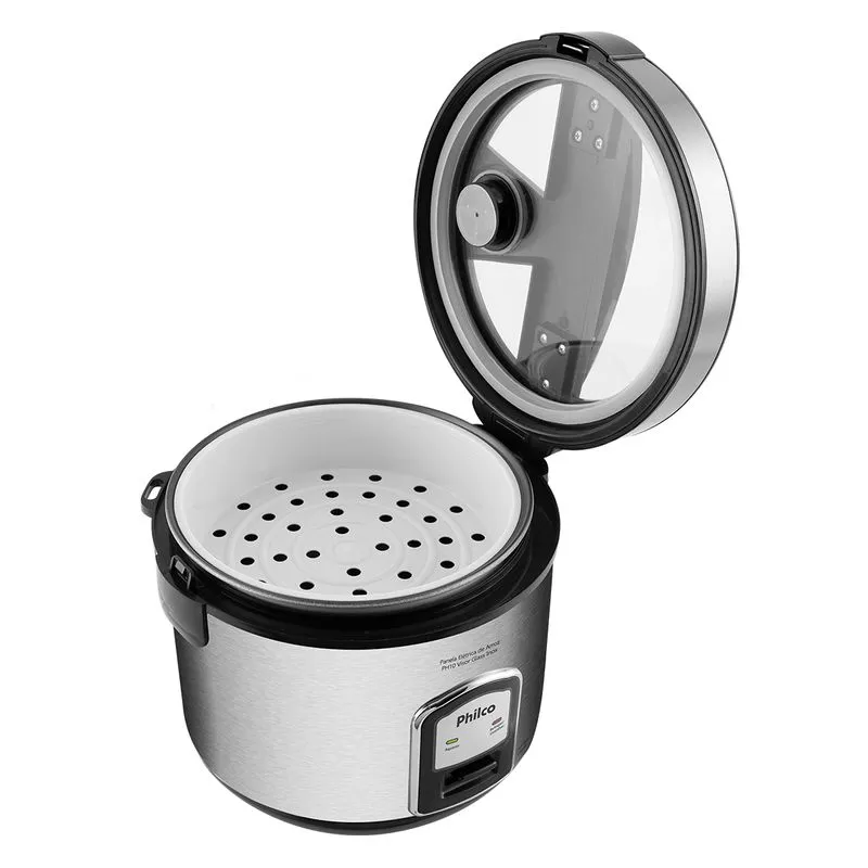 Panela de Arroz Philco 10 xícaras PH10P Visor Glass Inox